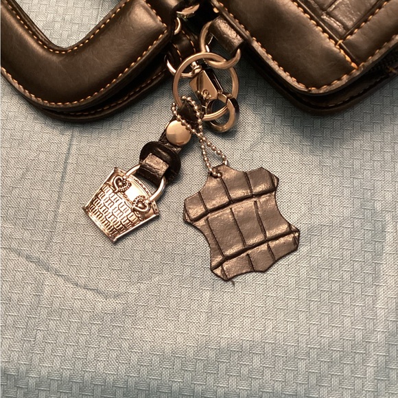 Vtg Leather Marc Chantal Western Style Top Handle Croc Embossed  Leather Satchel - Picture 13 of 14